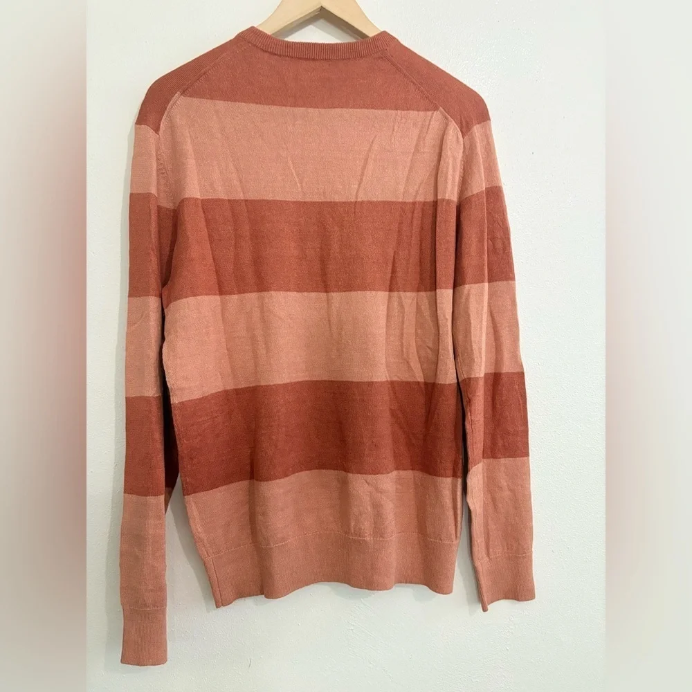 Club Monaco Striped Linen Crew Sweater